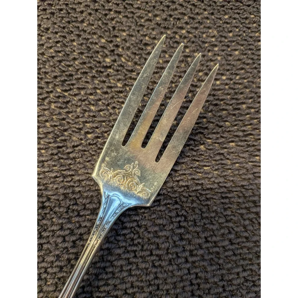 Vintage 4pc Oneida Patrician Salad Forks Silver Plate Edwardian Flatware